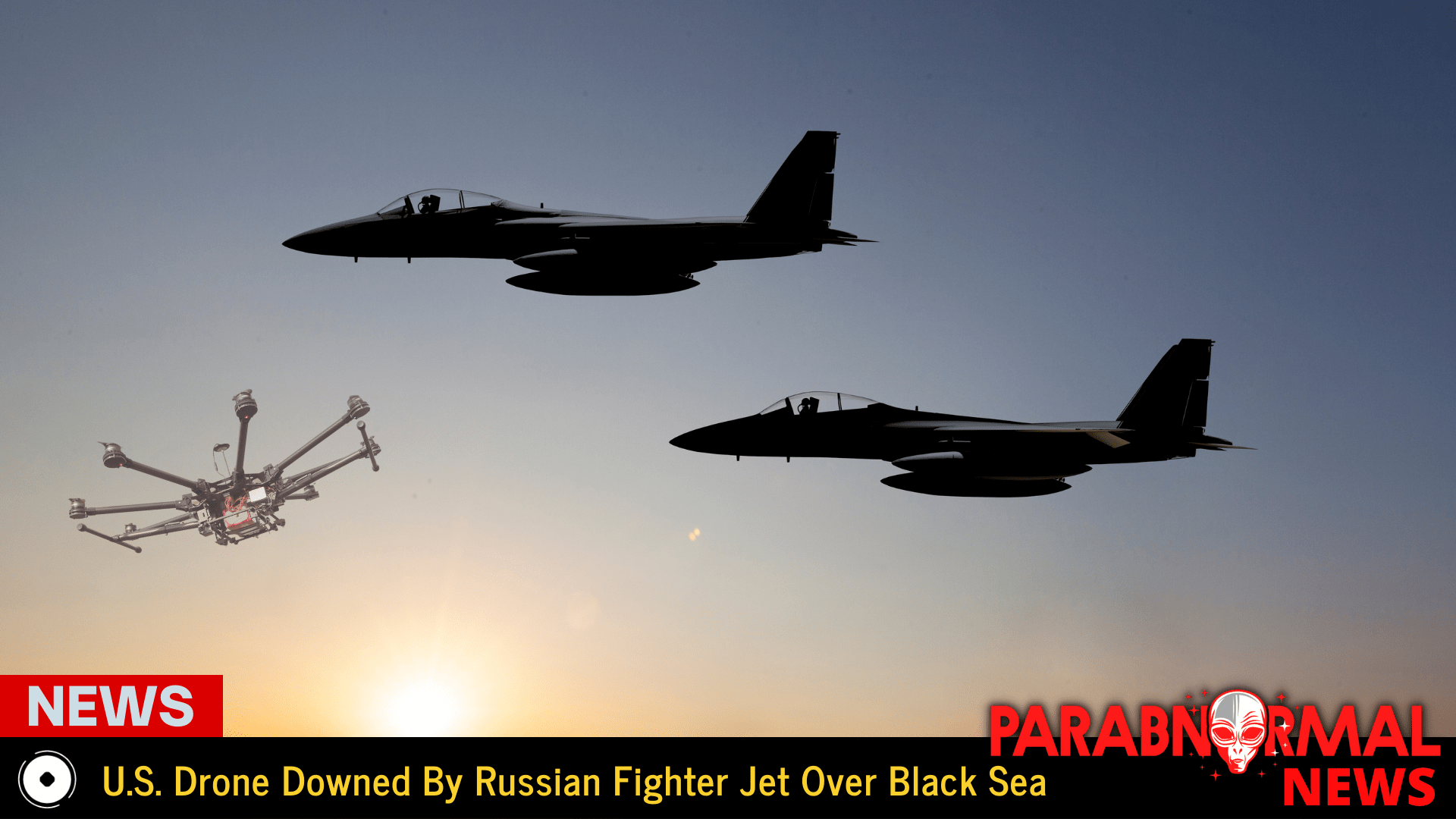 U.S. Drone Downed By Russian Fighter Jet Over Black Sea