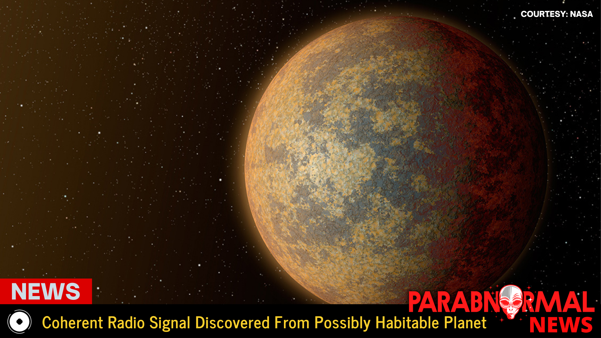 Coherent Radio Signal Discovered From Possibly Habitable Planet